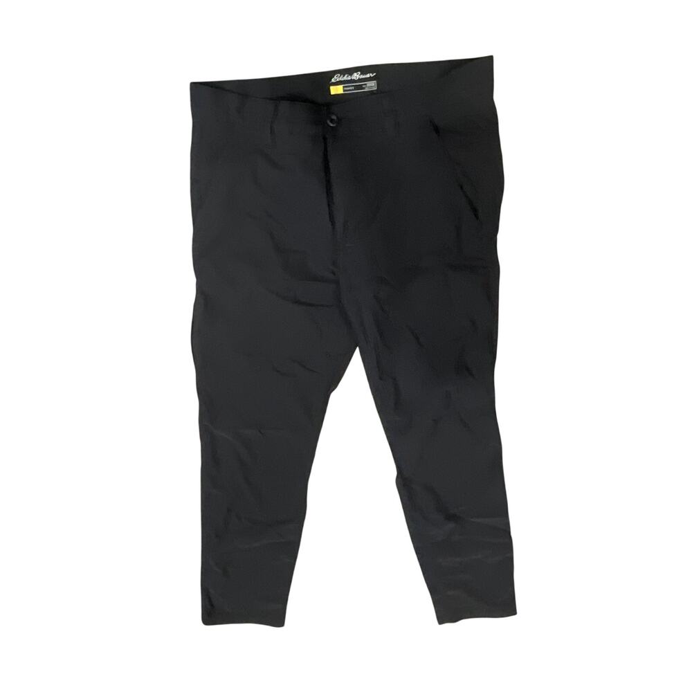 Eddie Bauer Chino Pants Men 33x32 Black Stretch Casual